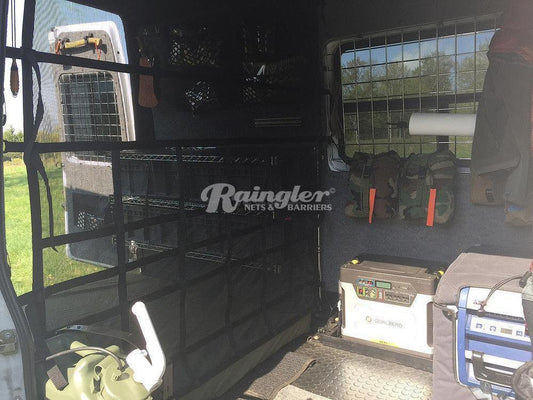 2006 - 2021 Freightliner Sprinter 2nd Gen Super High Raised Roof Model Rear Barrier Divider Net-Raingler