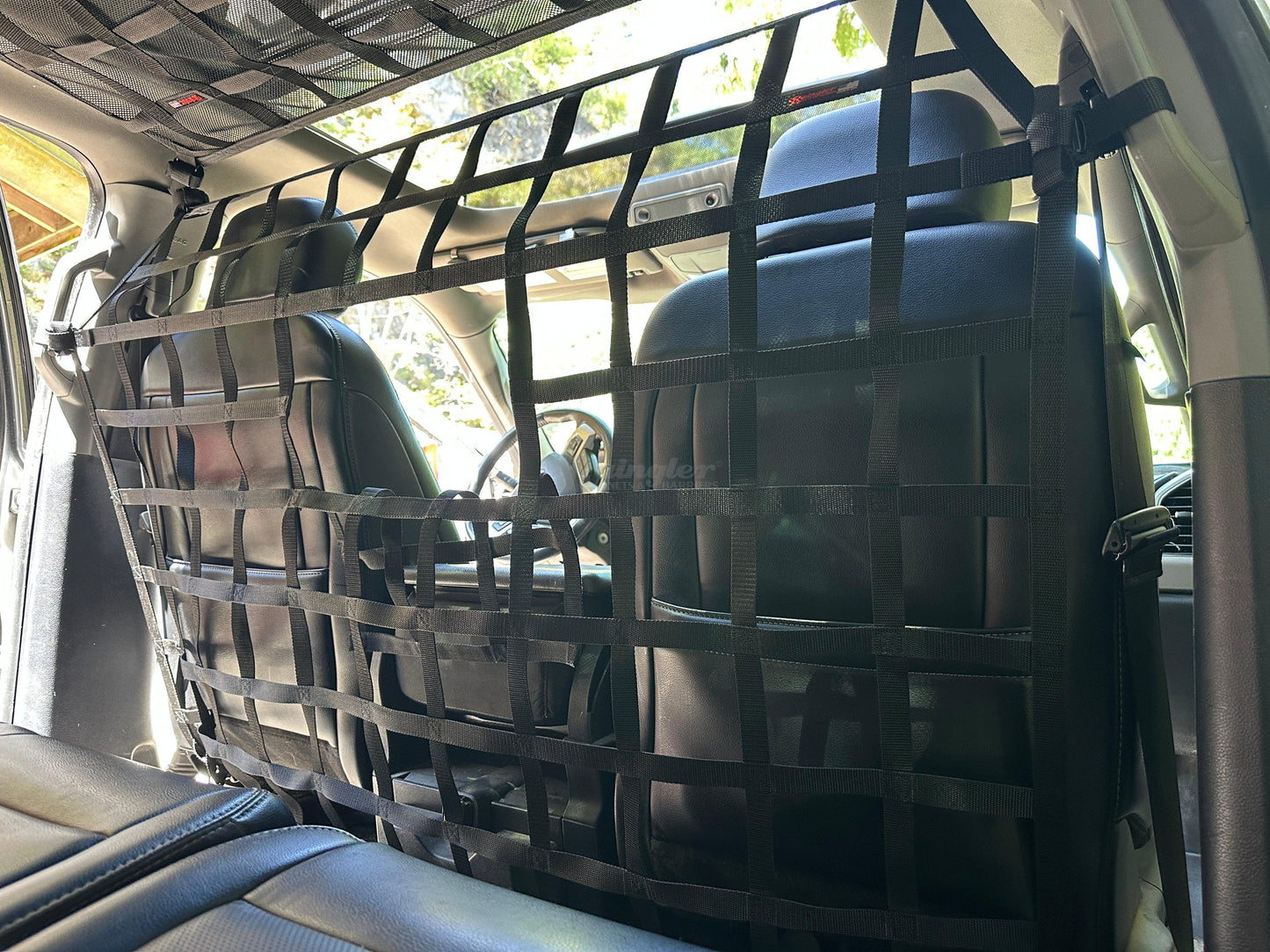 2017 - Newer Ford F250 F350 Crew Cab Behind Front Seats Barrier Divider Net-Raingler