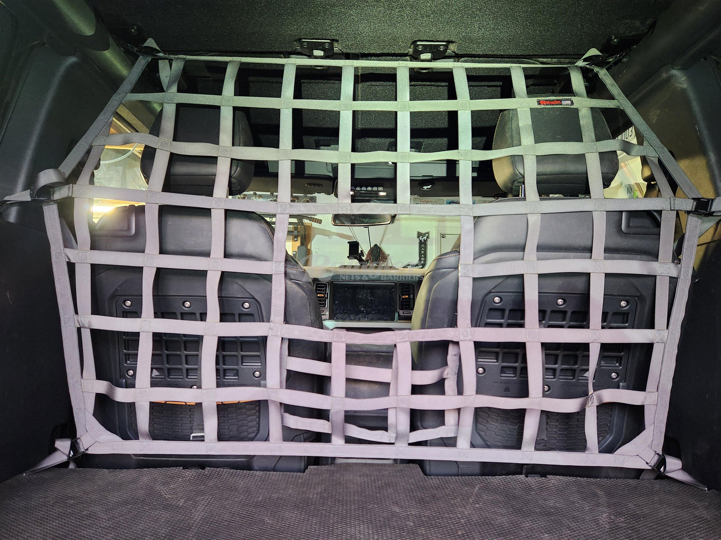 2021 - Newer Ford Bronco 2 door Behind Front Seats Barrier Divider Net-Raingler