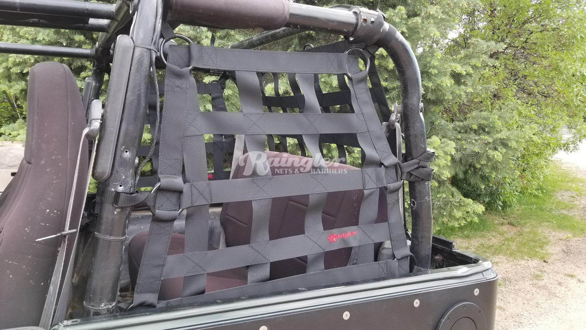 1992 - 2006 Jeep Wrangler YJ / TJ 2" MIL-SPEC Side Window Barrier Nets-Raingler