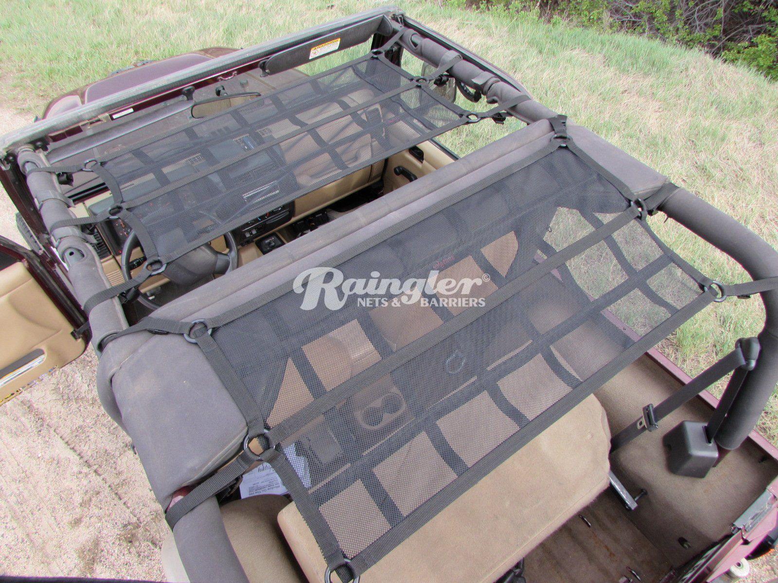 2007 - 2018 Jeep JK JKU Wrangler Cargo Area Ceiling Attic Net-Raingler