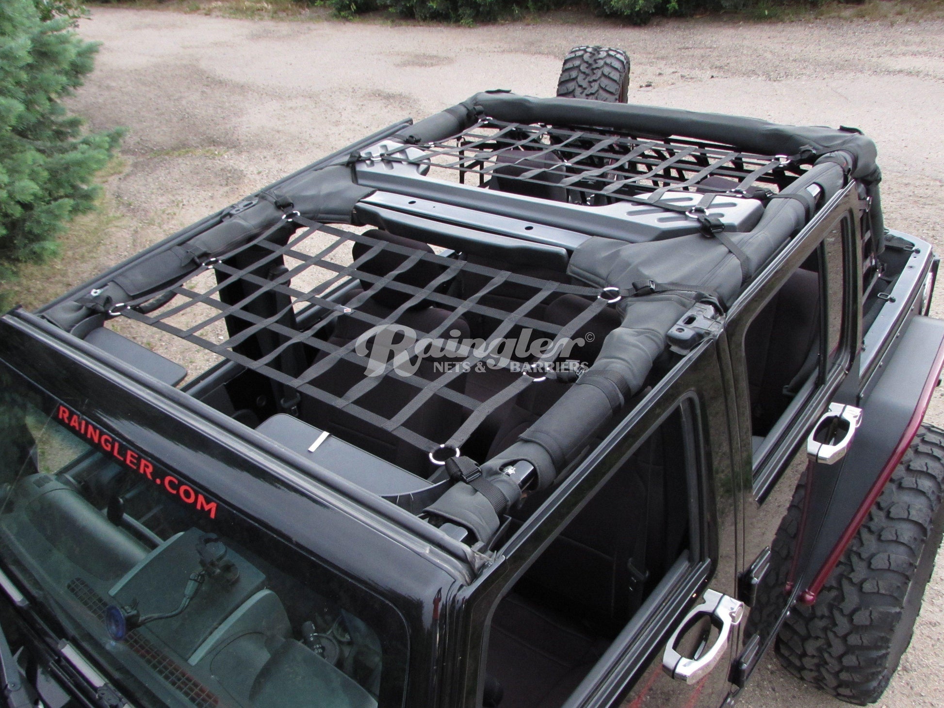 2007 - 2018 Jeep JK JKU Wrangler Overhead Ceiling Attic Net-Raingler