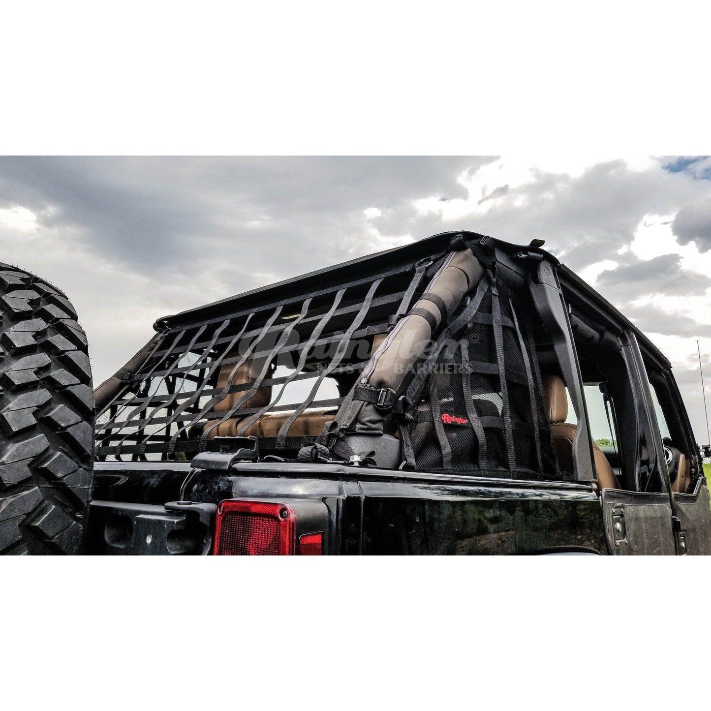 2007 - 2018 Jeep Wrangler Unlimited JKU 4 Door Back Window Net-Raingler