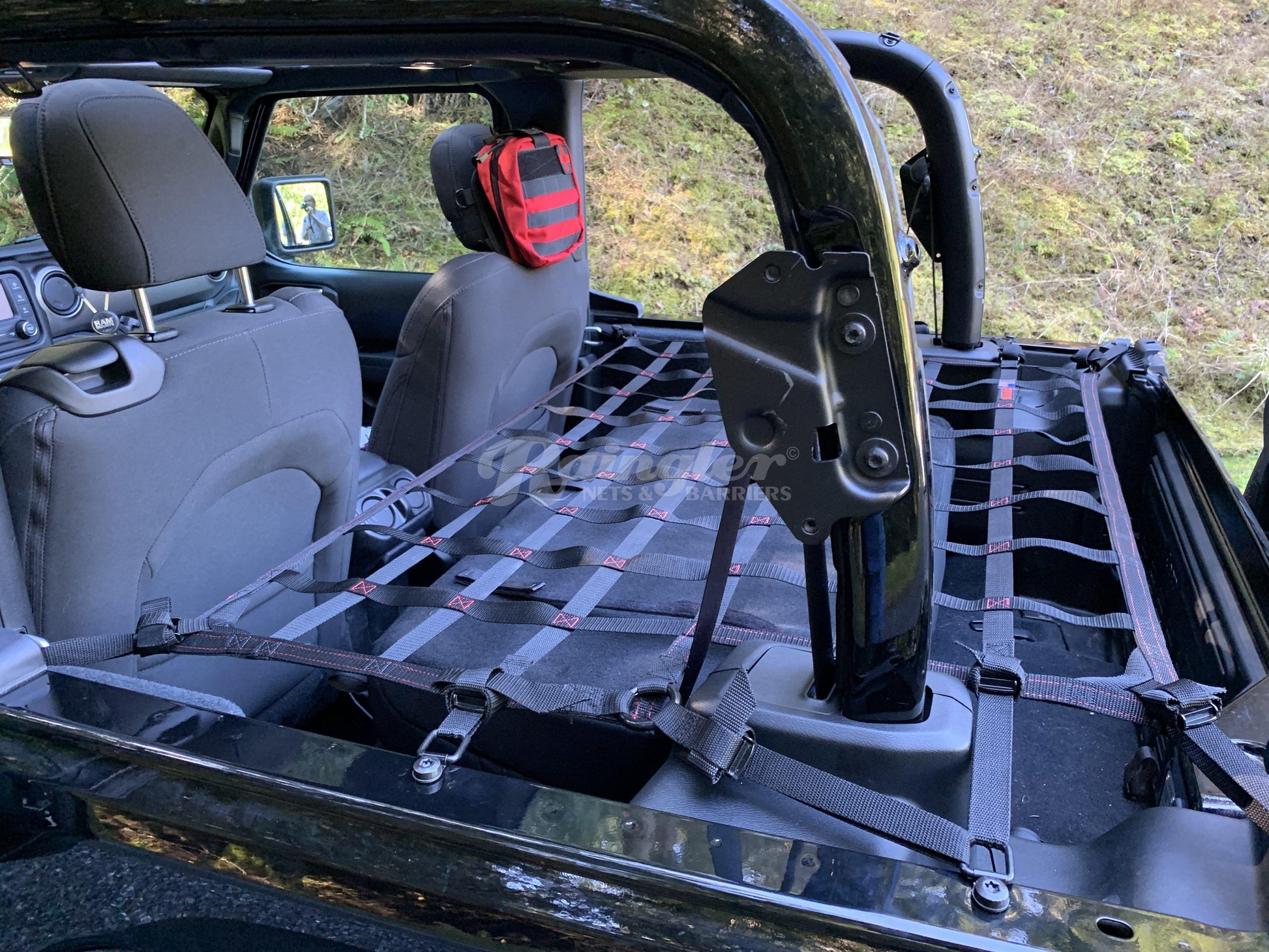 2018 - Newer Jeep Wrangler JL 2 Door Cargo Area Containment and Shelf Net-Raingler