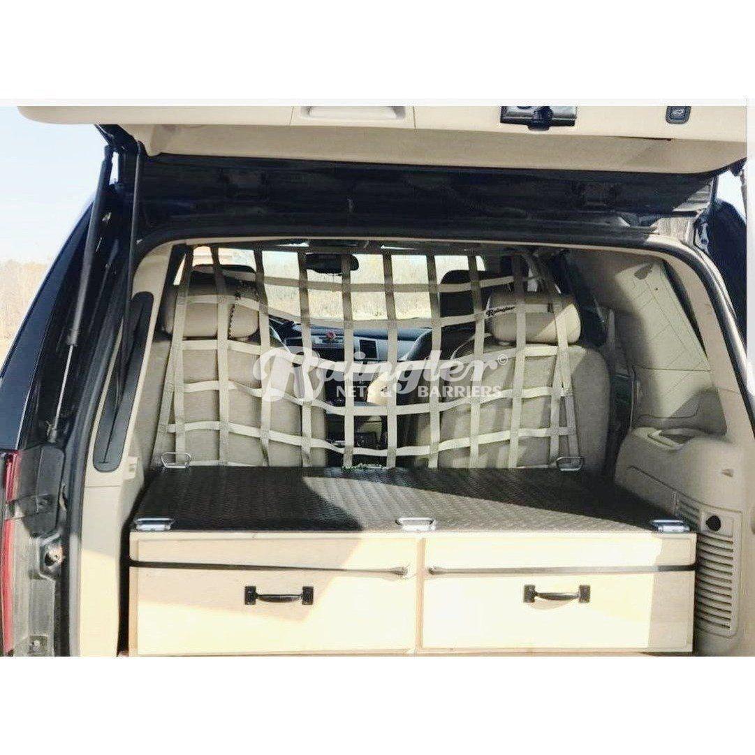 2021 - Newer Chevrolet Tahoe Behind 2nd Row Seats Rear Barrier Divider Net-Raingler